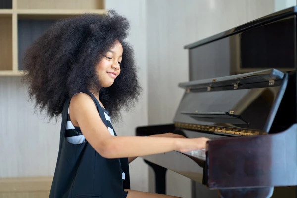 Girl playing piano